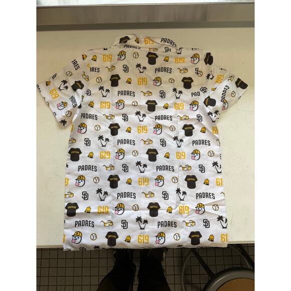 San Diego Padres 619 Jack in the Box Button Shirt Youth L - Picture 2 of 4